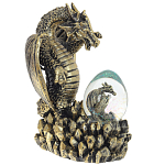 Декоративная статуэтка Дракон и стеклянное яйцо Dragon and Glass Egg Gold Black варинант исполнения - 1 | Loft Concept в Брянске