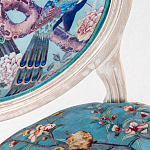 Стул из массива бука с изображением птиц и цветов Turquoise Beige Chinoiserie Garden Chair варинант исполнения - 2 | Loft Concept в Брянске