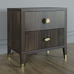 Тумба прикроватная с двумя ящиками Elsa Dreams Walnut варинант исполнения - 1 | Loft Concept в Брянске