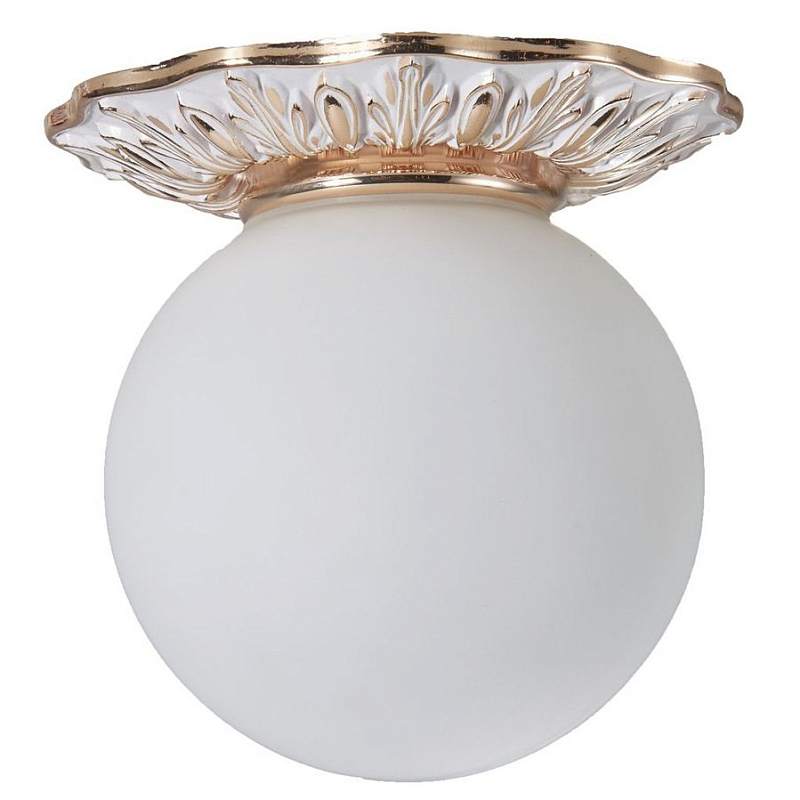 Потолочный светильник Globus Lamp Gold Серебряный Молочный в Брянске | Loft Concept 