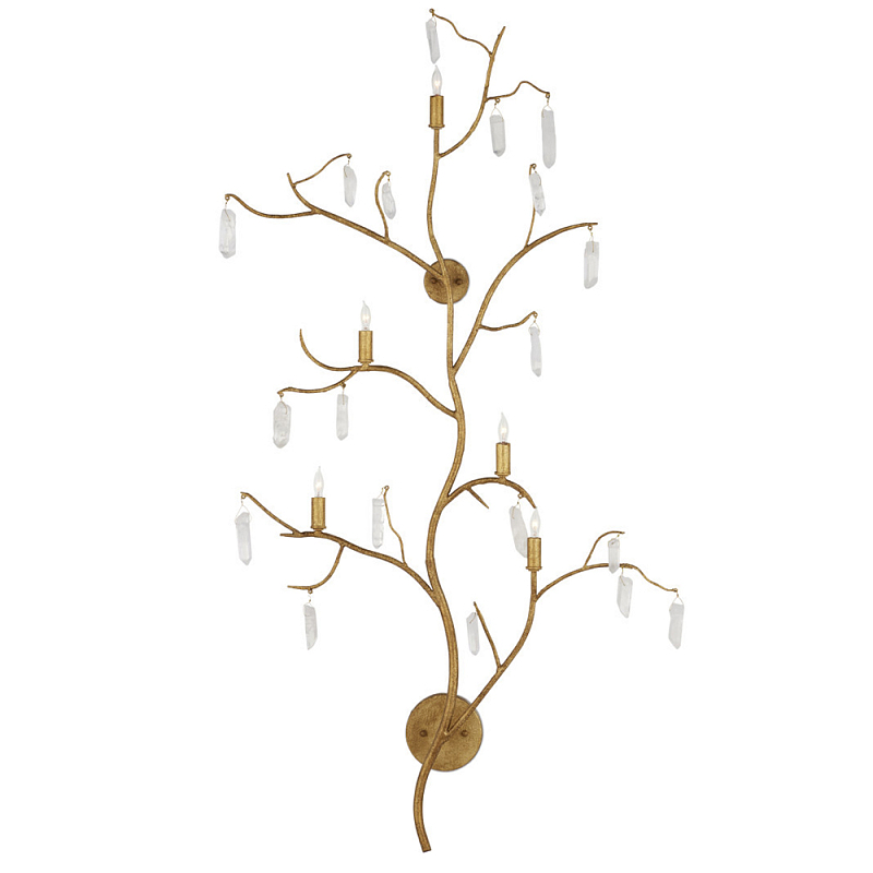 Бра с каркасом в виде веток усыпанных кристаллами Branches with Crystals Золотой Бра с каркасом в виде веток усыпанных кристаллами Branches with Crystals Золотой в Брянске | Loft Concept