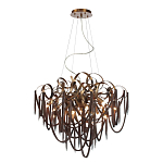 Люстра подвесная с объемной композицией из скрученных лент и металлических цепочек Atlantis Chain варинант исполнения - 2 | Loft Concept в Брянске