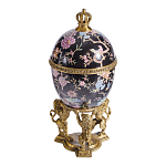 Шкатулка в форме яйца на величественных львах из фарфора с бронзовыми элементами Eden Garden варинант исполнения - 3 | Loft Concept в Брянске