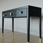 Дизайнерский Письменный стол Elsa Dreams Black с тремя ящиками варинант исполнения - 2 | Loft Concept в Брянске