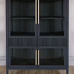 Витрина Primo со стеклянными фасадами и 2 ящиками Черный дуб варинант исполнения - 2 | Loft Concept в Брянске