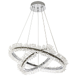 Люстра два кольца с хрустальным декором Rowan Crystal Ring Horizontal Chrome Chandelier варинант исполнения - 2 | Loft Concept в Брянске