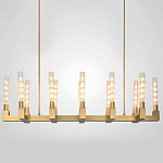 Люстра CANELLE Linear Chandelier 12 Modern Brass варинант исполнения - 5 | Loft Concept в Брянске