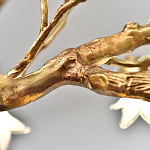 Люстра в виде золотой ветки с цветами Glass Flower Pendant Light варинант исполнения - 8 | Loft Concept в Брянске