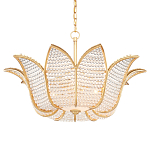 Люстра в форме тюльпана с лепестками из прозрачных стеклянных бусин Hanging Flowers варинант исполнения - 3 | Loft Concept в Брянске