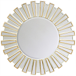 Зеркало круглое с лучами из зеркальных фацетов Silver Facet варинант исполнения - 1 | Loft Concept в Брянске