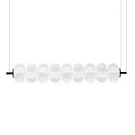 Светодиодный подвесной светильник линейный с белым воздушным плафоном Glowing Cloud варинант исполнения - 3 | Loft Concept в Брянске