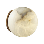 Настенно-потолочный светильник с плафоном в форме шара из алебастра Cryptocrystalline Stone варинант исполнения - 7 | Loft Concept в Брянске