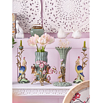 Подсвечник в образе попугая из фарфора с бронзовыми элементами Eden Garden варинант исполнения - 4 | Loft Concept в Брянске