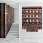 Панно Макраме коричневый цвет  варинант исполнения - 1 | Loft Concept в Брянске