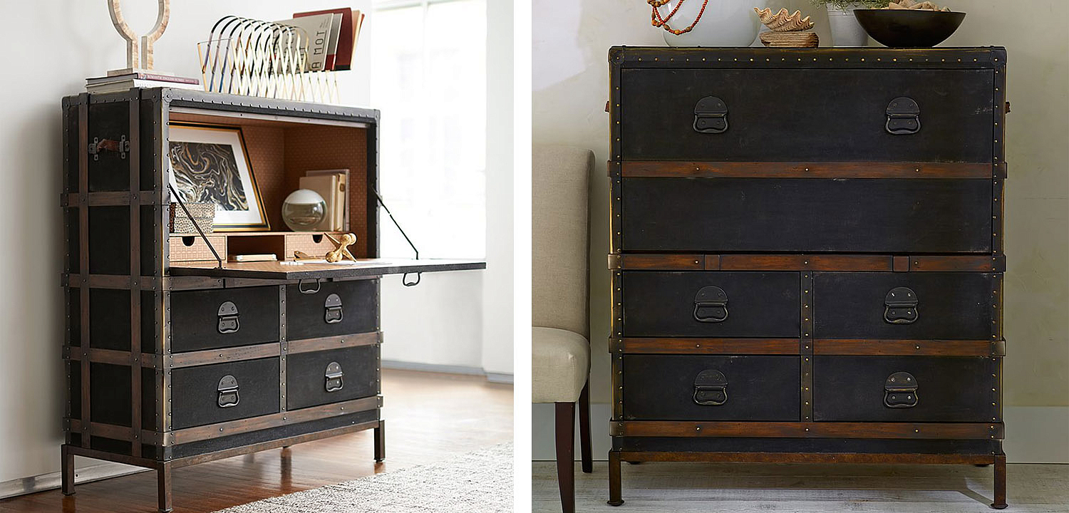 Комод в винтажном стиле Derik Vintage Chest of Drawers Черный Комод в винтажном стиле Derik Vintage Chest of Drawers Черный - Loft-Concept в Брянске