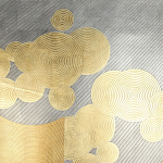 Обои ручная роспись в стиле Арт-деко Namban Colourway SC-289 on gold gilded paper варинант исполнения - 1 | Loft Concept в Брянске