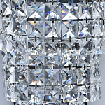 Бра настенное цвета хром с прозрачными квадратными хрустальными подвесками Crystal Regena варинант исполнения - 5 | Loft Concept в Брянске