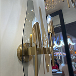 Бра с двумя плафонами дымчатого и янтарного цвета Vertical Glass варинант исполнения - 2 | Loft Concept в Брянске