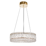 Люстра подвесная круглая из прозрачного хрусталя с золотым корпусом Selfsufficient варинант исполнения - 3 | Loft Concept в Брянске