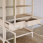 Витрина Primo со стеклянными фасадами и 2 ящиками Светлый дуб варинант исполнения - 4 | Loft Concept в Брянске