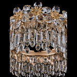 Люстра круглая с декоративными элементами в виде крупных хрустальных цветов Palace Gardens варинант исполнения - 5 | Loft Concept в Брянске