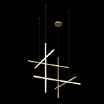 Люстра с 6-ю  пересекающимися цилиндрическими плафонами на тонких тросах Trumpet tube варинант исполнения - 3 | Loft Concept в Брянске