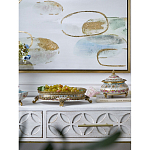 Чаша с цветочным орнаментом на бронзовых ножках Eden Garden варинант исполнения - 2 | Loft Concept в Брянске