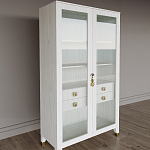 Дизайнерский шкаф витрина Elsa Dreams White с 4-мя ящиками варинант исполнения - 3 | Loft Concept в Брянске