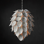 Люстра белая каплевидной формы из цветков лилии White Natural Lines варинант исполнения - 4 | Loft Concept в Брянске