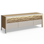 ТВ тумба 2 двери и 2 ящика с подсветкой на рельефном фасаде Warm Industrial варинант исполнения - 5 | Loft Concept в Брянске