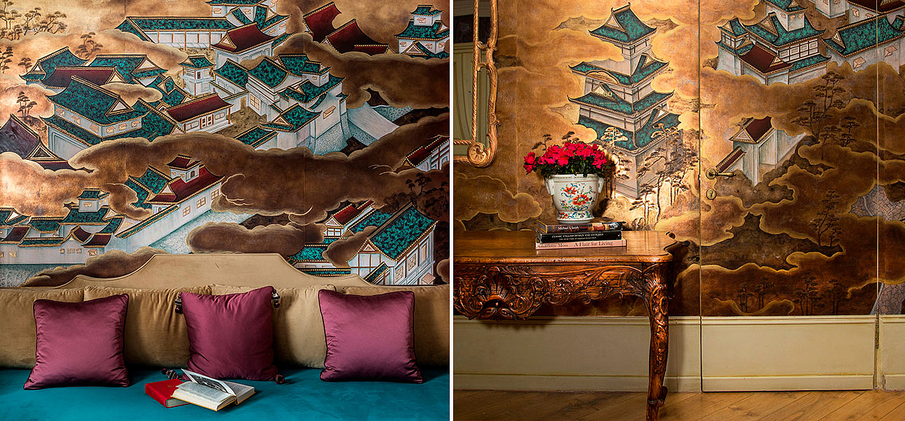 Обои ручная роспись Imperial Palace Original colourway on Deep Rich Gold gilded paper - Loft-Concept в Брянске