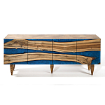 Стильный Буфет лофт 4 двери Cabinet Crimson River фасад эпоксидная смола  варинант исполнения - 1 | Loft Concept в Брянске