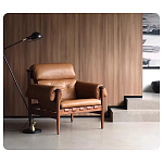 Кресло с деревянным каркасом и обивкой из натуральной кожи Medieval Furniture варинант исполнения - 3 | Loft Concept в Брянске