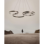 Люстра подвесная светодиодная в виде волнообразной ленты Ribbon Vortex варинант исполнения - 14 | Loft Concept в Брянске