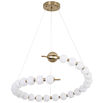 Люстра в виде спирали с сферическими акриловыми плафонами Pearls Suspension Brass Spiral Chandelier варинант исполнения - 2 | Loft Concept в Брянске