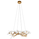 Люстра подвесная с прозрачными стеклянными птичками на ветвях Диаметр 80 см Serip Voa варинант исполнения - 2 | Loft Concept в Брянске