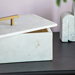 Шкатулка из белого мрамора Save Time варинант исполнения - 5 | Loft Concept в Брянске