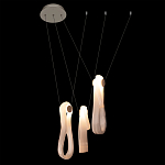 Подвесной светильник белого цвета с 3-мя изогнутыми плафонами Flow Loop варинант исполнения - 5 | Loft Concept в Брянске