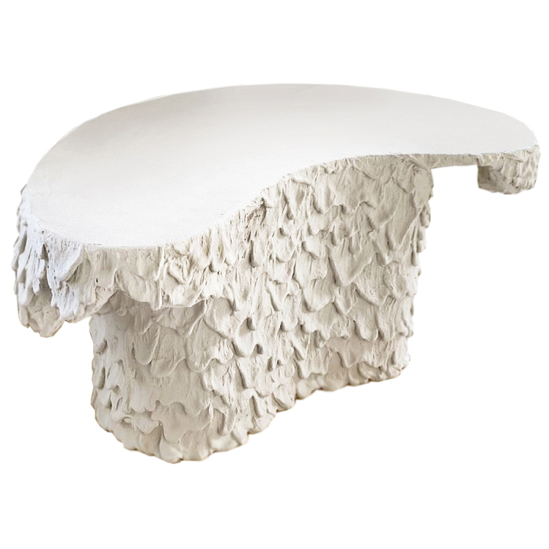 Кофейный стол природной формы Pollux White Coffee Table Молочный в Брянске | Loft Concept 