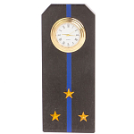 Часы погон подарочные настольные Авиация ВМФ из натурального камня Змеевик Military Clock варинант исполнения - 4 | Loft Concept в Брянске