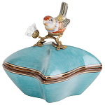 Фарфоровая шкатулка с птицей Eden Garden Blue варинант исполнения - 1 | Loft Concept в Брянске