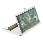 Визитница карманная металлическая с накладкой из натурального камня Серафинит Stone Business Card Holders  варинант исполнения - 2 | Loft Concept в Брянске