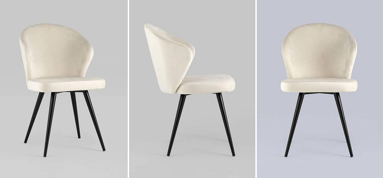 Стул Кремовый Бархат Volante Chair Стул Кремовый Бархат Volante Chair - Loft-Concept в Брянске