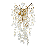 Бра с хрустальными подвесками на металлических ветках Fairytree Light Gold Wall Lamp варинант исполнения - 1 | Loft Concept в Брянске