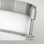 Потолочный светильник для ванных комнат цвета никель с плафоном из опалового стекла и декоративными держателями Hinkley варинант исполнения - 4 | Loft Concept в Брянске