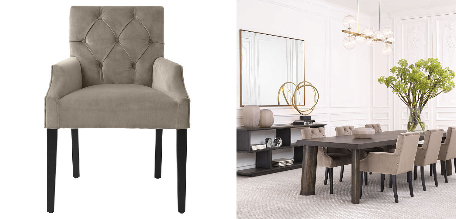 Стул Eichholtz DINING CHAIR ATENA WITH ARM Стул Eichholtz DINING CHAIR ATENA WITH ARM - Loft-Concept в Брянске