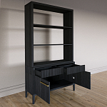 Стеллаж Primo с ящиками Черный дуб  варинант исполнения - 7 | Loft Concept в Брянске