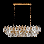 Люстра овальная с многослойными белыми и прозрачными подвесками Character Chandelier варинант исполнения - 3 | Loft Concept в Брянске