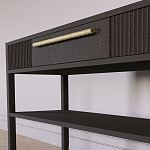 Дизайнерская Консоль с полкой и ящиком Primo Темный орех варинант исполнения - 4 | Loft Concept в Брянске