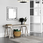 Настенное зеркало квадратной формы в черной металлической раме CORNER MIRROR BLACK варинант исполнения - 1 | Loft Concept в Брянске